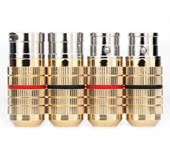 2/4 pcs 3pin Rhodium Plated Male/Female XLR Plug Audio Balanced Cable Connector