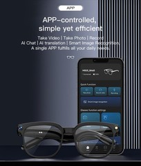 AI Smart Glasses Camera 4K Video Recording Bluetooth Calls Voice Assistant HD