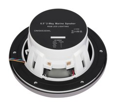 1 Pair 6-1/2″ 2-Way Marine Boat Speakers 12V RGB LED Lighting 150W Audio Systems