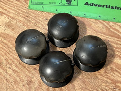 4x ’60s/70s vintage 53 mm large rotary console knobs Japan RCA Raytheon Peavey