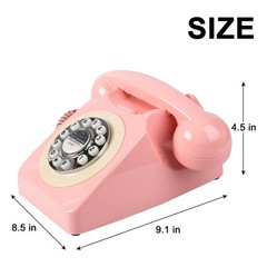 Sangyn Retro Landline Telephone Classic Vintage Corded Phone Old Fashioned Dial
