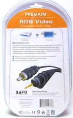BAFO Premium 24K Gold Plated RGB Component Video Cable 10′ 10FT Retail Pack