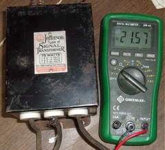 Old JEFFERSON Type B Signal Transformer 6/14/20 volts Tests OK! 5 1/2 POUNDS!