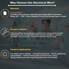 22Awg Wire Flexible Silicone Wire,22 Gauge Tinned Copper Wires Silicone Rubber I