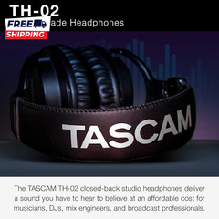 TH-02 Professional Studio Monitor Headphones Wired over Ear