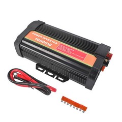16000W Car Power Inverter DC 12V To AC 110V Black with 2x 2.1A USB and AC Socket