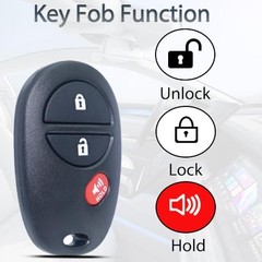 Key Fob Remote Control Compatible with Toyota 2004-2015 Tacoma/2007-2015