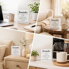 Laundry Room Reminder Sign Rustic White Wood Box Block Plaque, Homre Sign 22