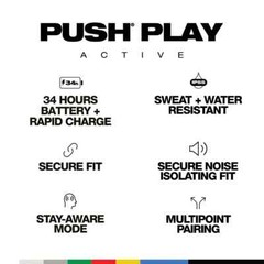 Skullcandy Push Play Active Black/Orange (Certified Refurbished)