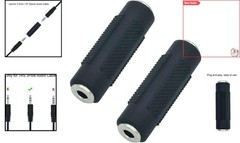 2-Pack 3.5mm Female to Female Stereo Audio Adapter
