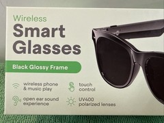 New WeariQ Wireless Smart Glasses Bluetooth, Black Polarized Lenses, Large Frame