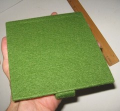 OLD NAVY CD Case 10 Disc Holder dvd game astro turf? textured green cover NOS