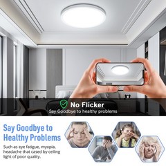 SunRider LED Flush Mount Ceiling Light 1 Count (Pack of 1), Daylight White