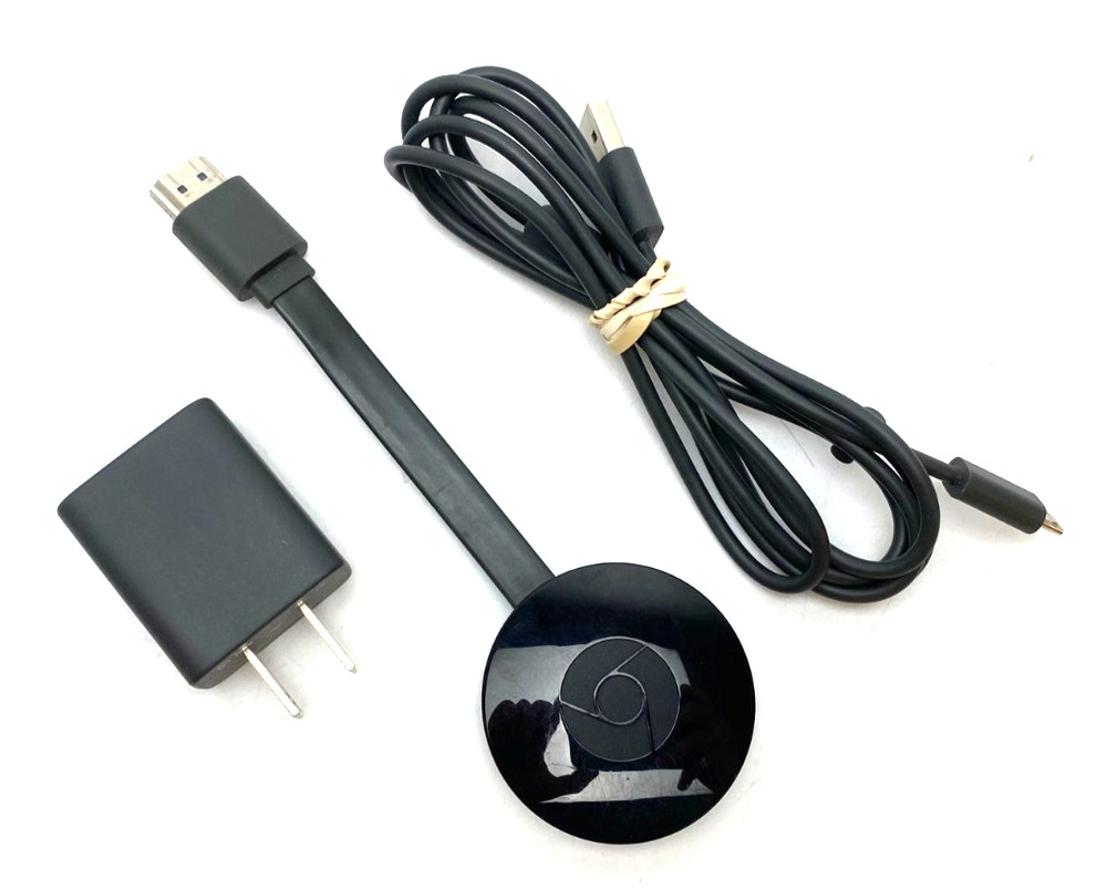 GOOGLE CHROMECAST ~2ND GEN~ NC2-6A5 HDMI 1080p MEDIA STREAMING DEVICE + ADPTR