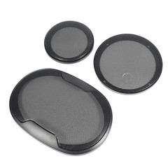 Car Speaker Grille Metal ABS Plastic 3 Sizes Protects Sound Quality Black