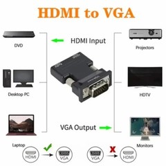 HDMI Female to VGA Male Converter 1080P Audio Adapter For PC Laptop Projector