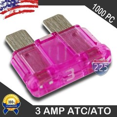 1000 Pack 3 AMP ATC/ATO STANDARD Regular FUSE BLADE 3A CAR TRUCK BOAT MARINE RV