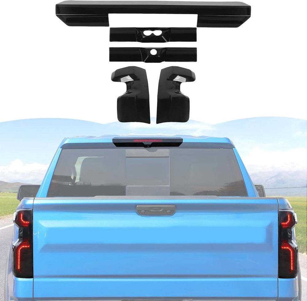 2022-25 Silverado Tail Light Lamp Cover Kit Smoked Black–Compatible Replacement