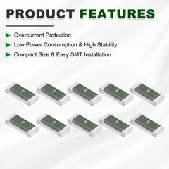 30Pcs 32V 5A Surface Mount Device Fuse One Time 1206 Square Fuses Green