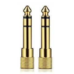 2pc 6.3mm 1/4 Male plug to 3.5mm 1/8″ Female Jack Stereo Headphone Audio Adapter