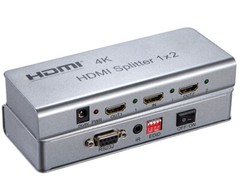 4K HDMI Splitter 1X2 1080P HDMI Switch Splitter with EDID RS232 TV HDTV 1 to 2