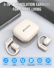 Translation Earbuds Real Time,6-in-1 Bluetooth 6.0 Language Translator Earbuds