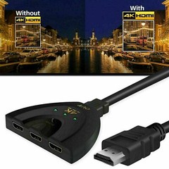 2 Pack 3 Port 4K HDMI 2.0 Cable Splitter Switch Switcher Adapter HUB PS4 PS5 New