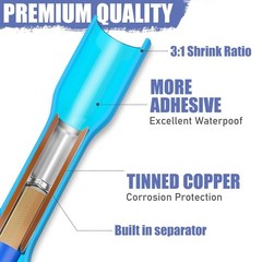 Heat Shrink Butt Splice Wire Connector Insulated Waterproof Crimp Terminals kit