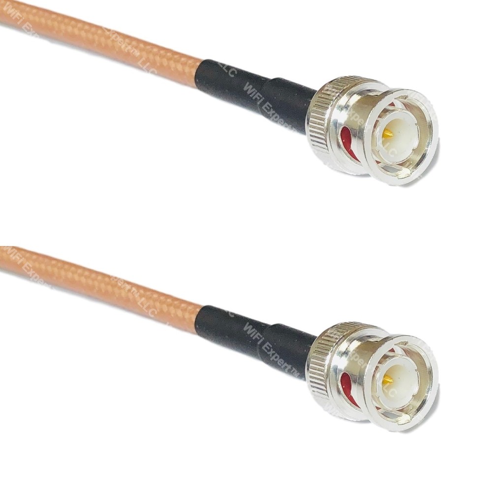 RG142 Silver BNC MALE to BNC MALE Coax RF Cable USA Lot