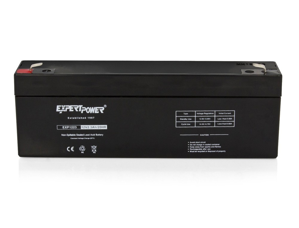 EXPERTPOWER 12V 2.3Ah NP2.3-12FR Replacement Fire Retardant SLA AGM Battery