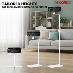 5 Core Projector Stand Floor Adjustable Heavy Base Universal Projectors Support