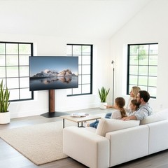 VIVO Free-Lift TV Stand with Super-Sized Base, Fits 55″ to 86″ Screens