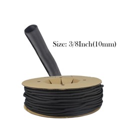 Black Self Wrapping Braided Split Wire Loom Cable Sleeve Harness Protector Lot