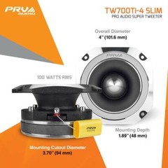 PRV TW700Ti-4 SLIM Bullet Tweeters 4 inch Pro Shallow 4 Ohms Car Audio 400W PAIR