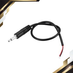 4Pack 3.5mm Male Plug Bare Wire TS 2 Pole Mono 1/8″ Plug Jack Audio Cable 0.25m