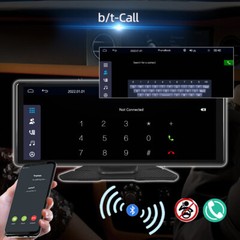 10.26″ Portable Car Stereo HD Wireless Carplay Android Auto +CAM Touch Screen FM