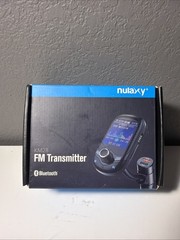 Nulaxy Bluetooth FM Transmitter Smart QC 3.0 KM28 Silver AUX USB TF Hands-Free