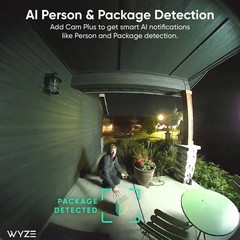 Wyze Battery Video Doorbell Color Night Vision Black [Chime NOT Included]