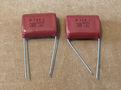 2 New Panasonic .1 uf 400v Film Capacitors Polypropylene Radial ECQ-P4104JU (Qty