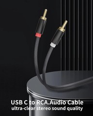 Flexible 6FT RCA Audio Cable – Ideal for Home Theater, Car Stereo & Speakers