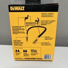 DEWALT Jobsite Pro Neckband Wireless Earphones – Black/Yellow NEW