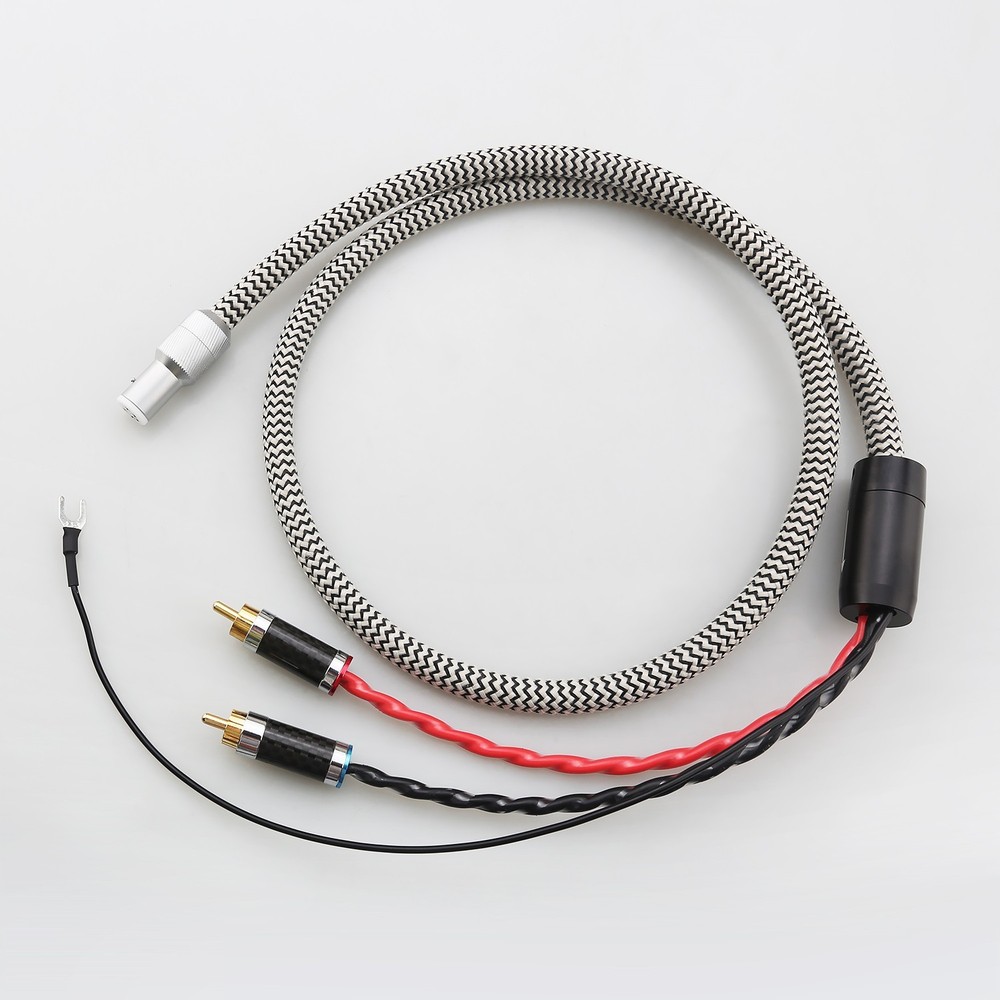 5 Pin DIN XLR Female to 2RCA Phono Cable Phono Line With Ground Wire RCA Cable