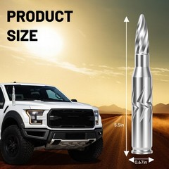 5.5in Chrome Bullet Antenna 50 Cal Truck Antenna Fittings， Fit for Ford F150 …