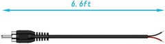 RCA to Bare Wire Cable, 2 Pack 20AWG 6.6 ft Replacement RCA Male Plug Jack Co…