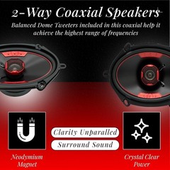 Durable 5×7 6×8 Inch Speakers with Metal Plastic Construction for Longevity