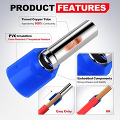 1400PCS Cable Wire Cord Pin End Bootlace Ferrule Terminals Crimp Connectors Kit