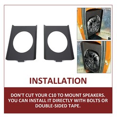Behind Seat Cab Corner 6″×9″ Speaker Mounting Brackets Pair FOR 73-87 Chevy C10
