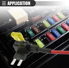 15PCS Fuse TAP Adapter Kit Add-a-circuit Car Mini ATM APM Blade 15 Amp 20Amp 12V
