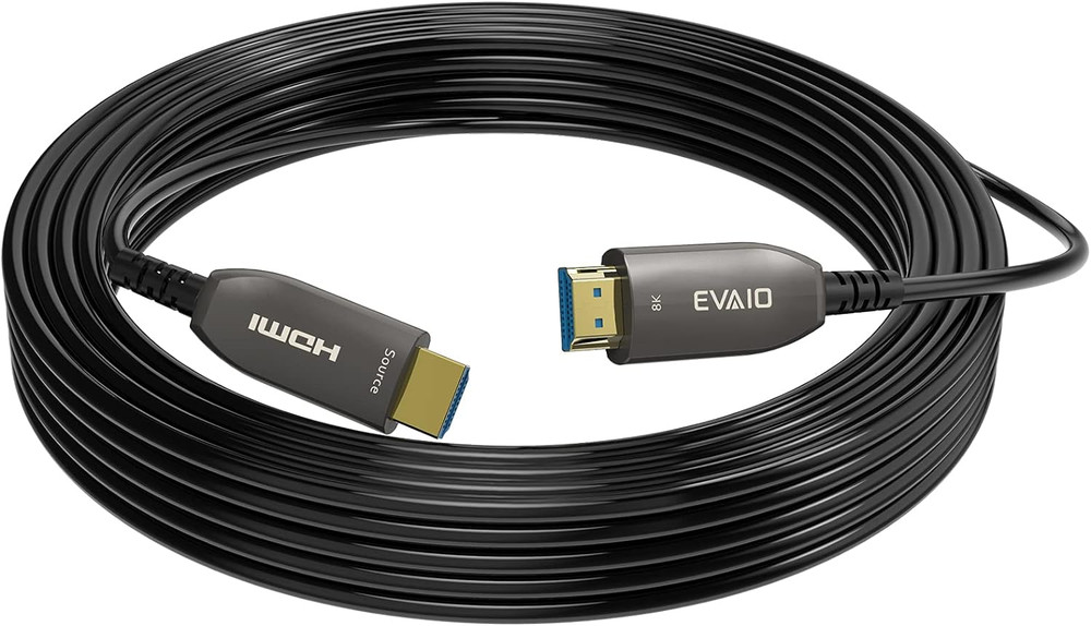 8K Fiber Optic HDMI Cable 100 FT, HDMI 2.1, 48Gbps, eARC, 8K@60Hz, 4K@120Hz, Com