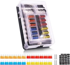 12V Fuse Box 6 Way 12 Volt Fuse Block ATO/ATC with LED Indicator Light